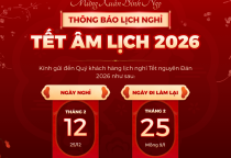 THÔNG BÁO LỊCH NGHỈ TẾT NGUYÊN ĐÁN 2026 TẠI GIA LONG