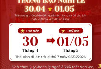 Thông báo nghỉ lễ 30/4 – 1/5 tại Hạt Dưa Gia Long