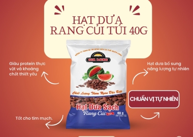 Túi Hạt Dưa Sạch Rang Củi 40g Gia Long – Hương Vị Truyền Thống Trong Từng Túi Nhỏ