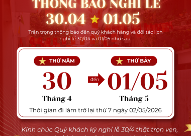 Thông báo nghỉ lễ 30/4 – 1/5 tại Hạt Dưa Gia Long