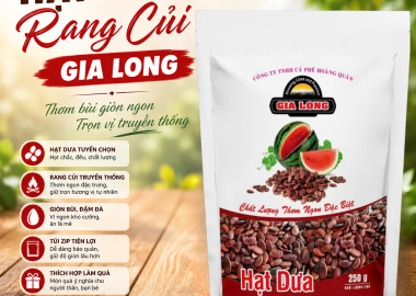 HẠT DƯA RANG CỦI GIA LONG – TÚI 250G TIỆN LỢI, GIỮ TRỌN HƯƠNG VỊ TRUYỀN THỐNG