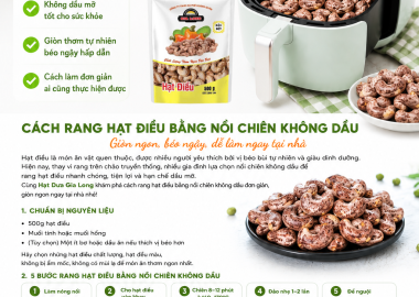 Cách Rang Hạt Điều Bằng Nồi Chiên Không Dầu Giòn Ngon Đơn Giản Tại Nhà