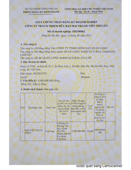 BẢN TỰ CÔNG BỐ HẠT HƯỚNG DƯƠNG